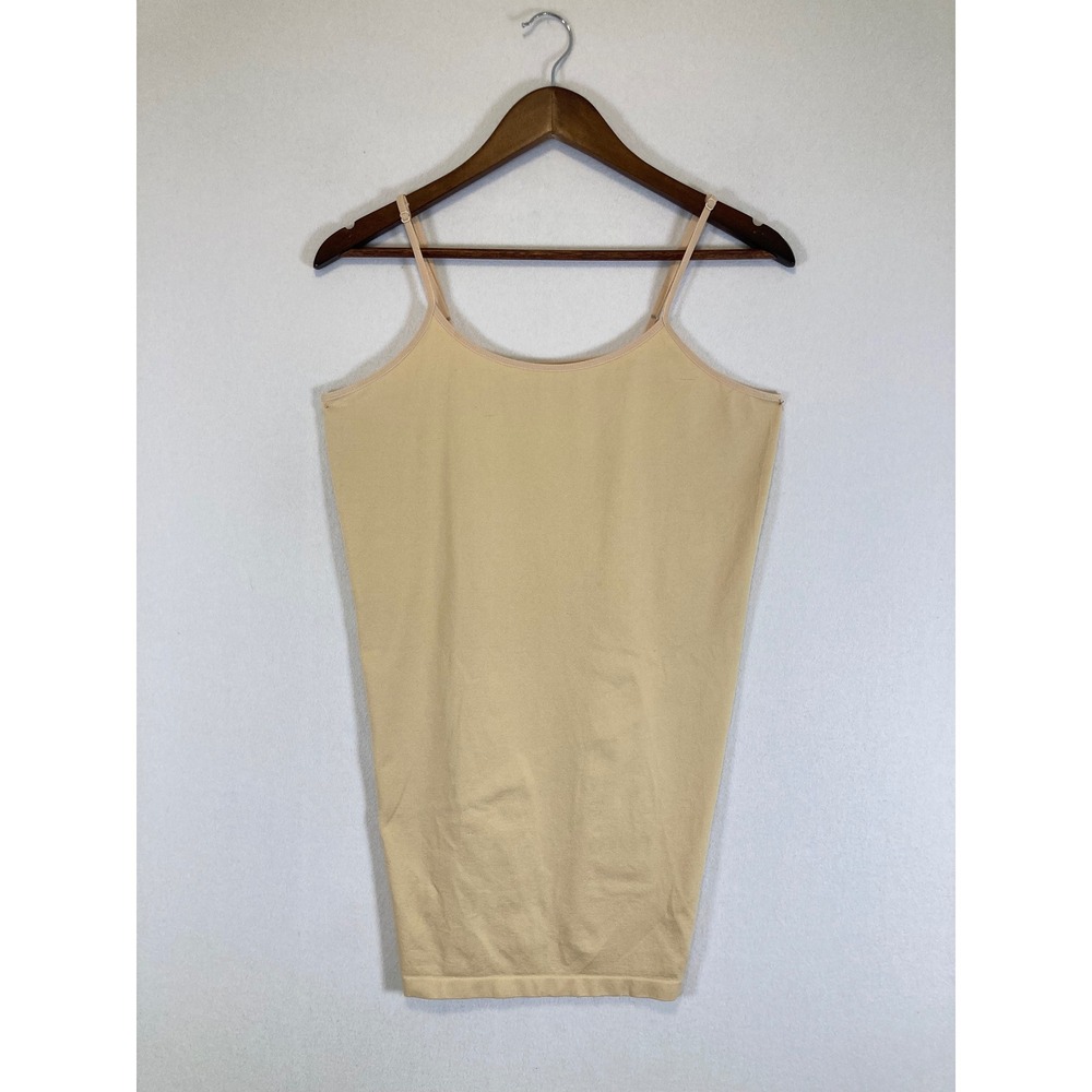 Minimalist Mossimo XL/XXL Beige Seamless Adjustable Strap‎ Longline Camisole